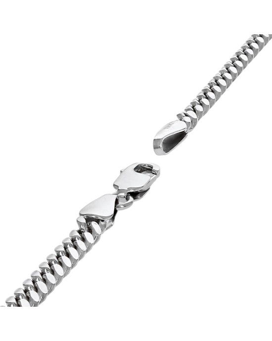 Diamond Pave Moon Station Curb Link Bracelet